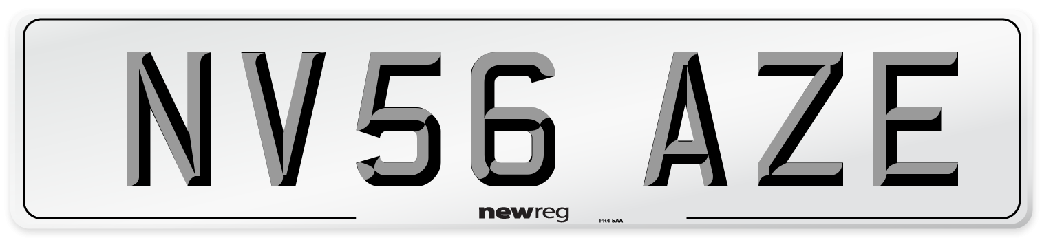 NV56 AZE Number Plate from New Reg